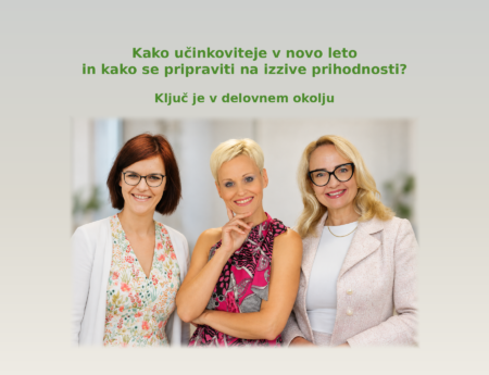 Kako učinkoviteje v novo leto in kako se pripraviti na izzive prihodnosti? – Ključ v delovnem okolju